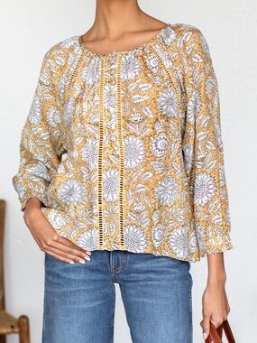 Emerson Fry Love Tomas Lucy Heirloom Blouse In Arles